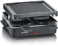 Severin RG 2370 Raclette - schwarz, 4 Pfännchen, Antihaftbeschichtung