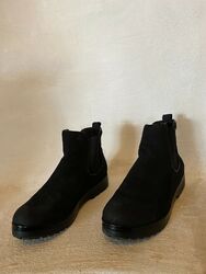 Ankle Boots schwarz velour Gr. 38 gebraucht