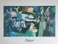 PABLO PICASSO - NACHTFISCHEN IN ANTIBES VON 1939 - ORIGINAL - POSTER VON 1991