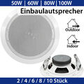 Set Decken Einbaulautsprecher Decken- Außenlautsprecher 50W 80W 100W wasserfest