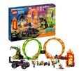 LEGO City Stuntz 60339 Stuntshow-Doppellooping Bausatz, Mehrfarbig