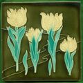 Jugendstil Fliese Kachel, Art Nouveau Tile, Tegel, DTAG, Hans Christiansen Tulpe