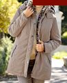 Warme JACKE mit KAPUZE und herausnehmbarer WESTE taupe GR.52 54 56 NEU