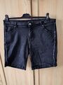 Schwarze Jeansshorts in Gr. 44 von Clockhouse für Damen 