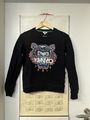 Original KENZO Paris Damen Sweatshirt Langarmshirt  Schwarz Gr S 36 Baumwolle 