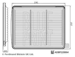 Luftfilter Filtereinsatz ADBP220064 BLUE PRINT für HYUNDAI i10 III