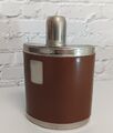 ⭐ Vintage Flachmann In Leder Tind Line 8OZ Made in Germany Cognac Braun 230ml ⭐