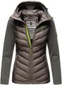 Navahoo Damen Fleece Hybrid Jacke Wanderjacke Kapuzenjacke Trekkingjacke B852