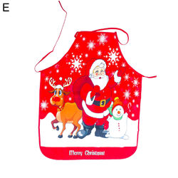 Unisex Erwachsene Küche Weihnachtsschürze Santa Elk Schneemann Muster Dekor - .