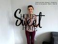 Deko Schriftzug " Home Sweet Home " V5 Holz Wanddeko 6 farben 3 Größen