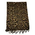 Warmer langer modischer Thinsulate Schal mit Leopardenmuster und Quasten