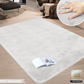 Natur Kunst KANINCHENFELL Teppich Ultra Weich Wolle Shaggy Dickflor Teppiche Carpet Matte