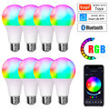 Tuya Smart Glühbirne E27 A60 LED RGB Bluetooth Lampe Dimmbar 9W Für Alexa Google