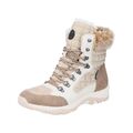 Rieker TEX Damen Schnürboots Beige Winterstiefel M9644-60