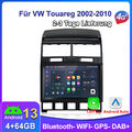 Carplay Android 13 Für VW Touareg 7L 2002-2010 Autoradio SWC GPS NAVI DAB+ 4+64G