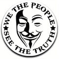 Aufkleber Anonymous - WE THE PEOPLE-SEE THE TRUTH - NEU