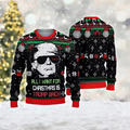 Lustiger Donald Trump Ugly Christmas Sweater Pullover Unisex XS-6XL Festlich Urlaub