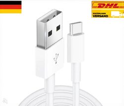 USB Charging Cable Handy Typ A auf USB Typ C Kabel Datenkabel Ladekabel weiß 1m 