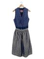 Lieblingsgwand Dirndl Trachtenkleid 42 blau grau Knopfleiste