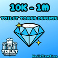 Toilet Tower Defense Gems TTD ttd | 10K - 1M GEM SHOP | Roblox | FAST DELIVERY