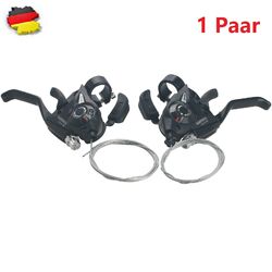 2x Fahrrad Schalthebel V-Brake für Shimano Altus 3x7-fach 21Gang Schaltung DE