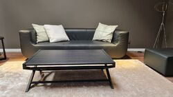 Cor Sofa Nuba, Leder Schwarz, wie Neu