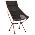 vidaXL Klappbarer Campingstuhl PVC und Aluminium Schwarz  FSK