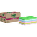 Post-it® Super Sticky Recycling Notes Haftnotizen extrastark farbsortiert,...