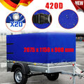 Hochplane für Stema Pkw-Anhänger - F 750 DBL 750 850 opti blau - Baumarkthänger