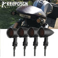 4 Stück Motorrad Cruiser 15 LEDs Mini Blinker M10 12v Schwarz Bernstein Chopper