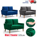 2-Sitzer Sofa Couch Loveseat Holzbeine Armrest Wohnzimmer Lounge 121 x 77 x87 cm