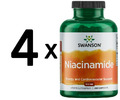 (80 g, 919,39 EUR/1Kg) 4 x (Swanson Niacinamide, 500mg - 250 caps)