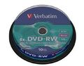 10 Verbatim Rohlinge DVD-RW 4,7GB 4x Spindel