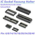 IC Sockel Fassung Präzisionsfassung DIP DIL Halter Socket 6/8/14/16/18-40 polig