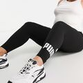 Puma Essentials Schwarze Leggings Mit Logo Gr. S 36