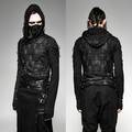 PUNK RAVE Riptide Hoodie Top Cyber Goth Punk Kapuzentop Herren Schwarz Black