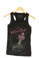 HARD ROCK CAFE Top Schwarz Freizeit-Top Damen Casual Rockabilly