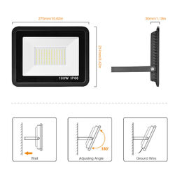 10W-100W LED Fluter mit Bewegungsmelder/Stecker Außen Strahler Scheinwerfer IP65