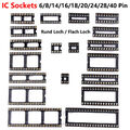 IC-Sockel Fassunge Halter DIL DIP Socket 6/8/14/16/18/20/24/28/40 Polig Pin 2,54