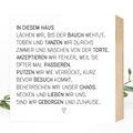 Wunderpixel® Holzbild "In diesem Haus" - Bild mit Spruch 15x15x2cm Deko