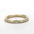 Solitär Ring 585 Gold 14 Karat Gelbgold Diamant 0,04 CT Brillant Wert 710,-