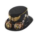 Steampunk Zylinder Gothic Schwarz Herren Damen Jazz Hut für Party Halloween