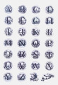 Clear Stamps, Silikon-Stempel-Set Alphabet, dekorative große Buchstaben