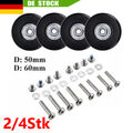 4x Gepäck Koffer Ersatz Räder Achsen 50mm/60mm Reparatur Mute Gummi Leis Rollen 