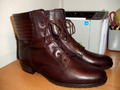 Damen Stiefeletten Gr. 8,5  Gabor. Leder. Kirschrot