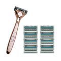 9x Wilkinson Sword Quattro Titanium Sensitive Rasierklingen + Apparat -OHNE OVP-