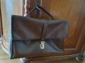 Vintage Henkeltasche Braun Koffer 26x17x10cm Kunstleder 1960er