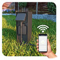 ZAVO Gartensteckdose Smart WiFi mit 2 Steckdosen Outdoor Garten Stromsäule IP44