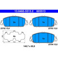 1x ORIGINAL® Ate 13.0460-5513.2 Bremsbelagsatz, Scheibenbremse Vorne, inkl.