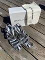 Manolo Blahnik, High Heels, Gr. 38,5, silber, sehr gut erhalten